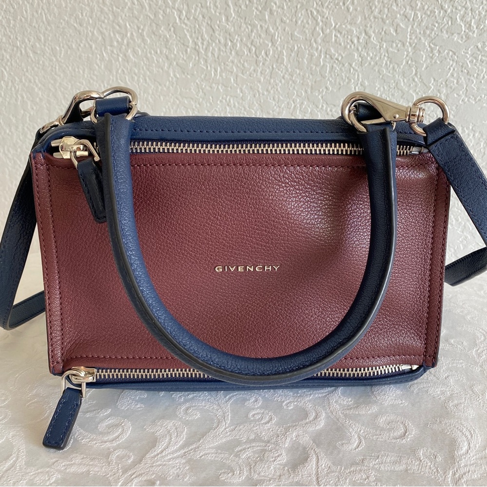 Givenchy pebbled colorblock leather shoulder bag - Picture 3 of 15